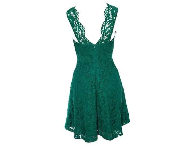 Sandro, Vestido de encaje sin mangas Riviera verde. 