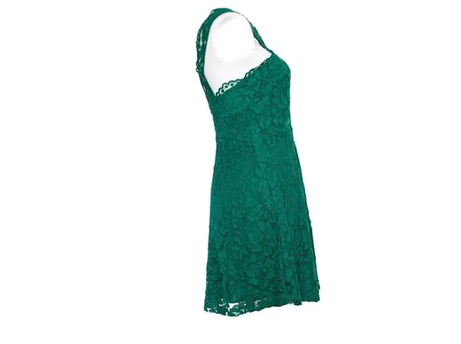 Sandro, Vestido de encaje sin mangas Riviera verde. 