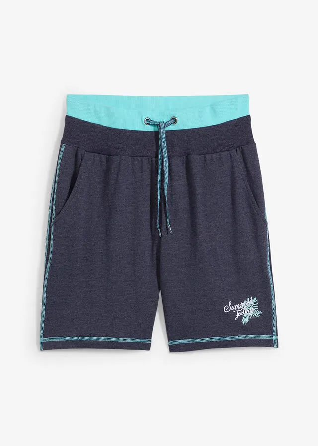 SHORTS DE VERANO DE PUNTO AZUL OSCUROVERDE AGUAMARINA ESTAMPADO