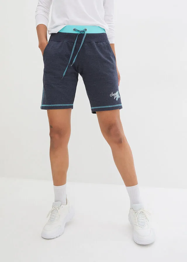 SHORTS DE VERANO DE PUNTO AZUL OSCUROVERDE AGUAMARINA ESTAMPADO