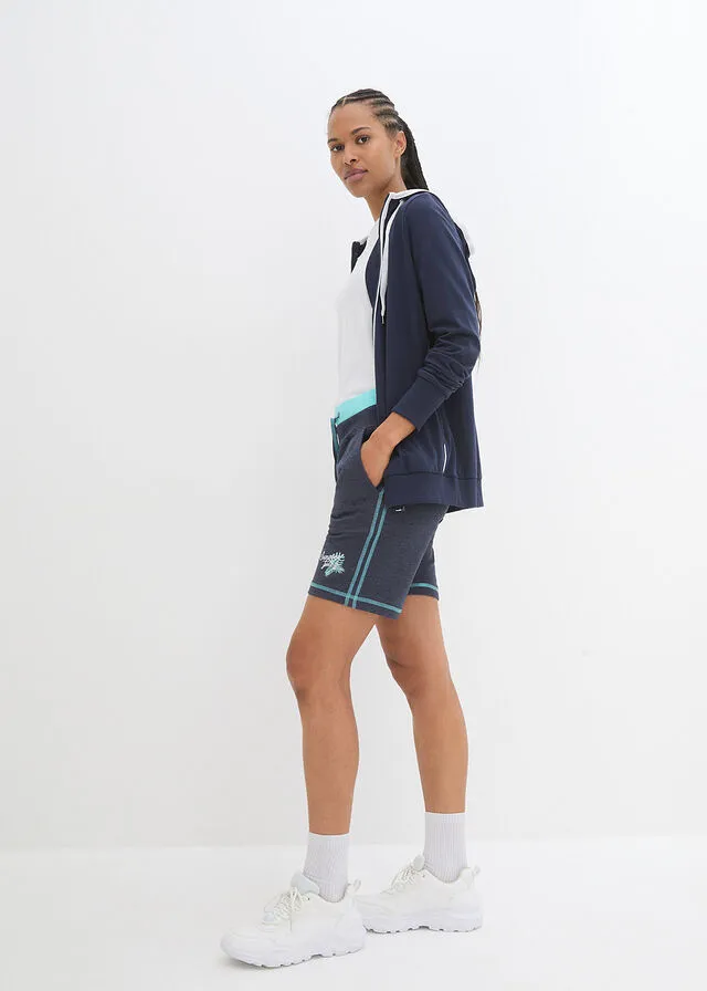 SHORTS DE VERANO DE PUNTO AZUL OSCUROVERDE AGUAMARINA ESTAMPADO