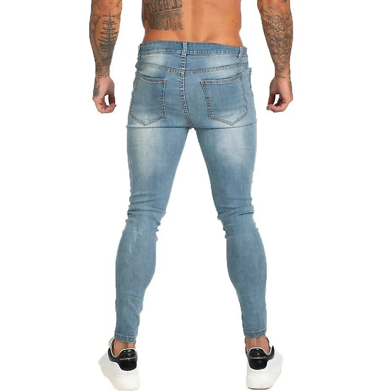 Skinny Jeans Men Blue Denim Pants Male Hip Hop Mens Trous