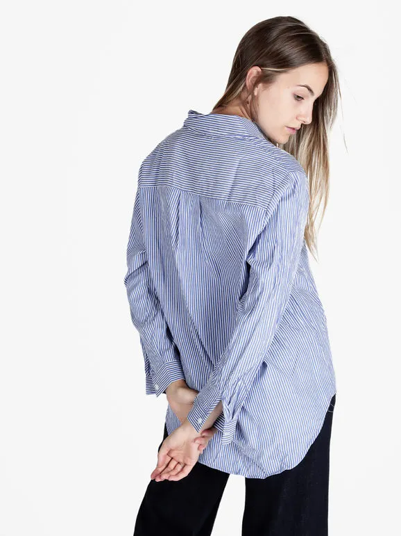 Solada Camisa de mujer a rayas con abalorios