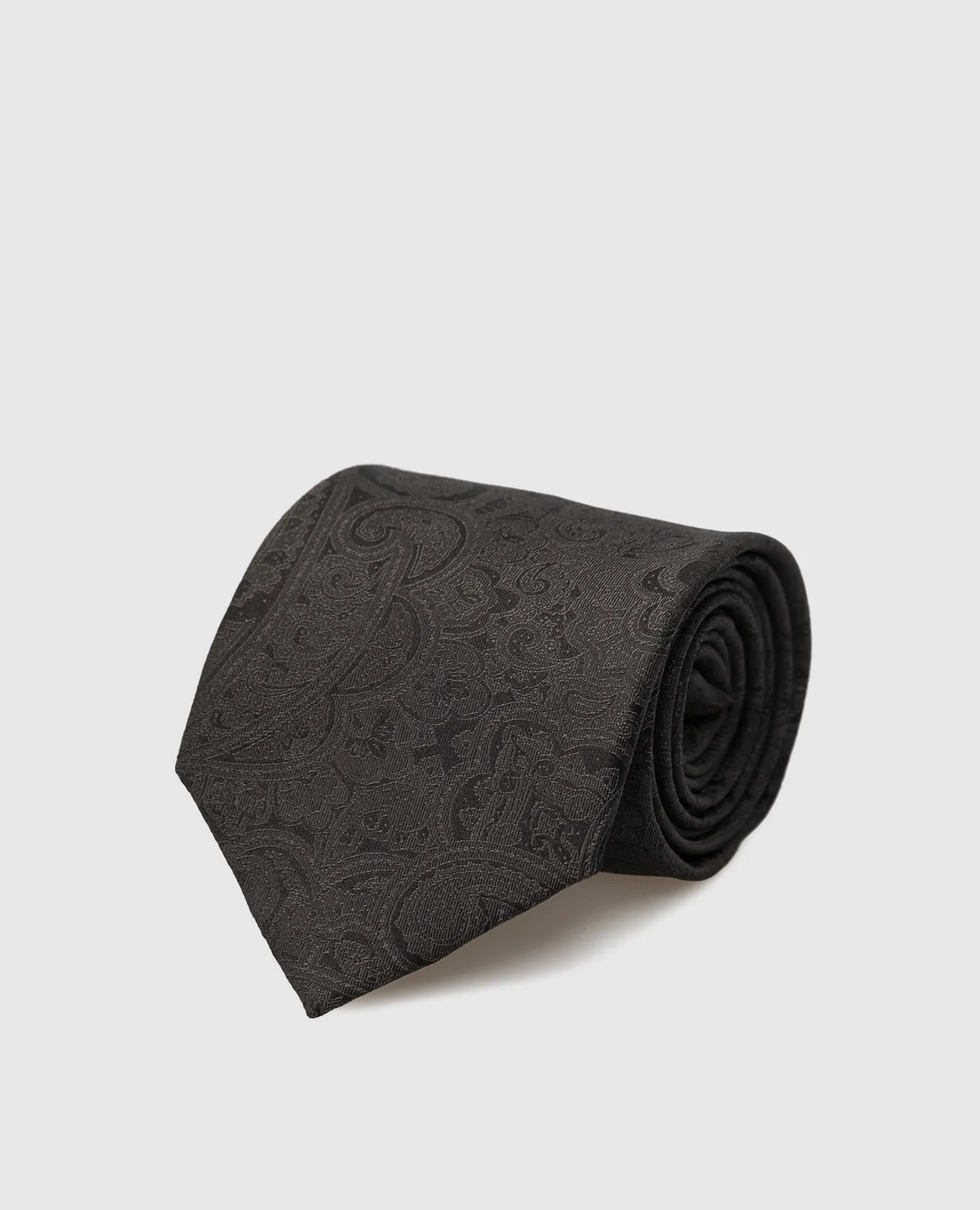 Stefano Ricci Children's silk dark gray patterned tie
