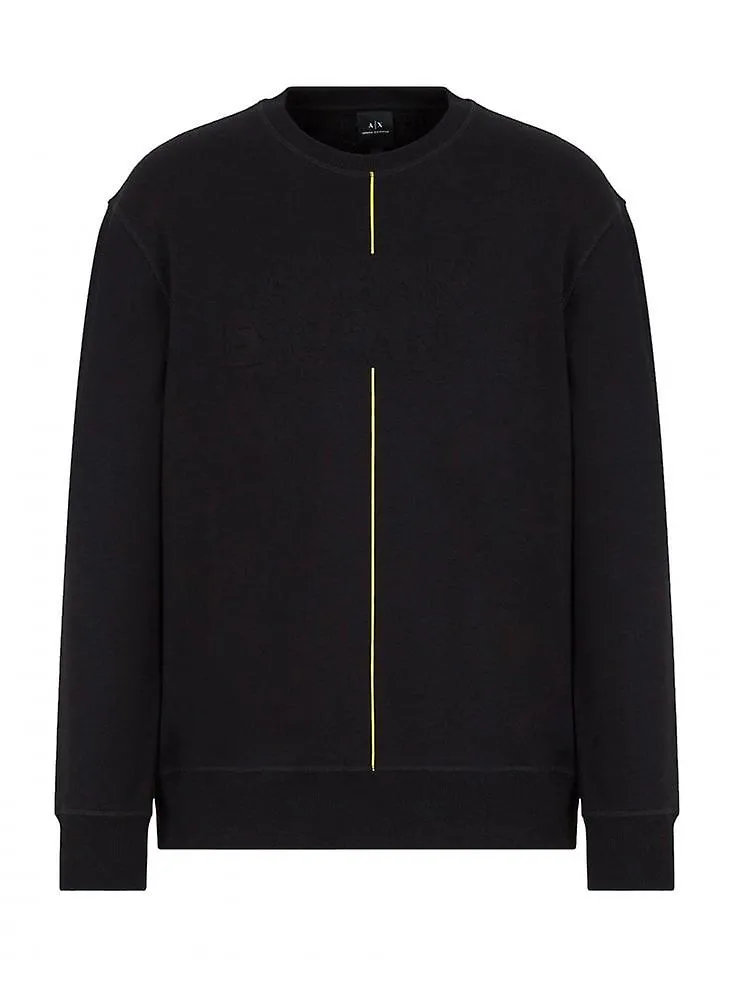 Sudadera Armani Exchange en relieve para hombre negra