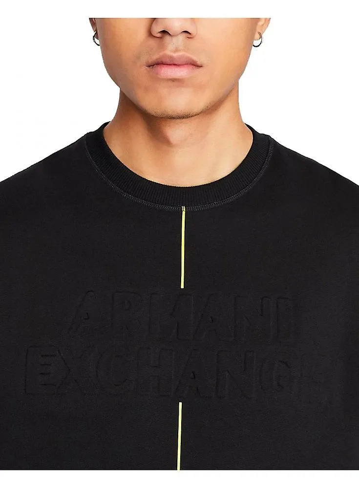 Sudadera Armani Exchange en relieve para hombre negra
