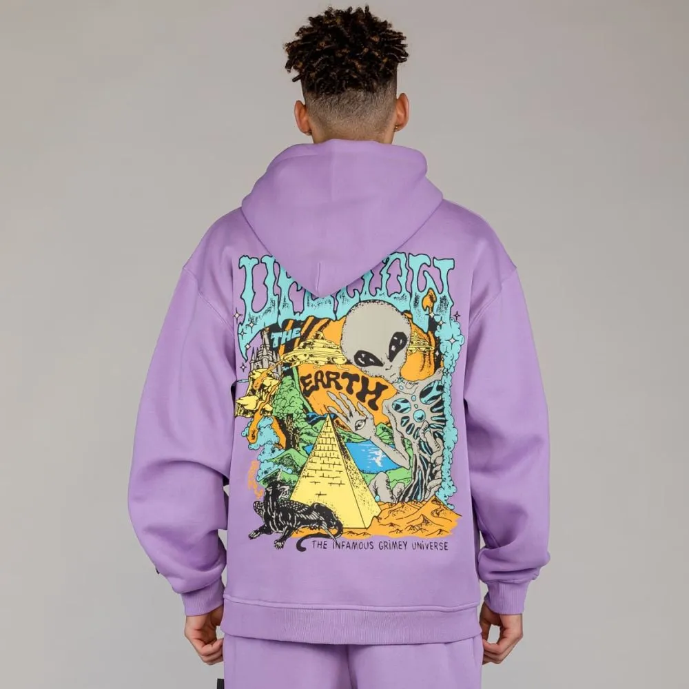 SUDADERA CAPUCHA GRIMEY UFOLLOW LILAC | Spring 23