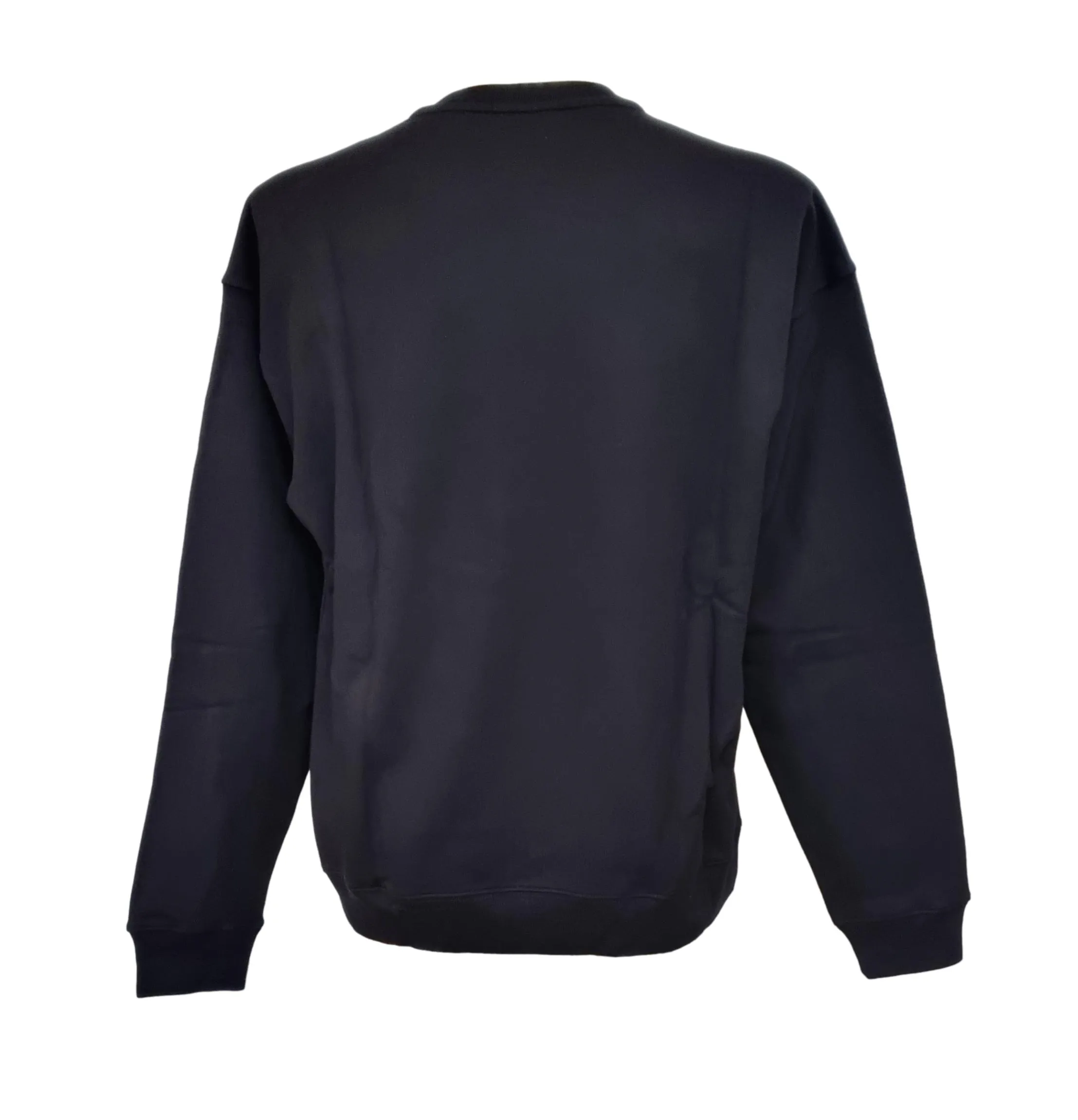 Sudadera con cuello redondo de algodón orgánico MOSCHINO para hombre ZZA1701 neg