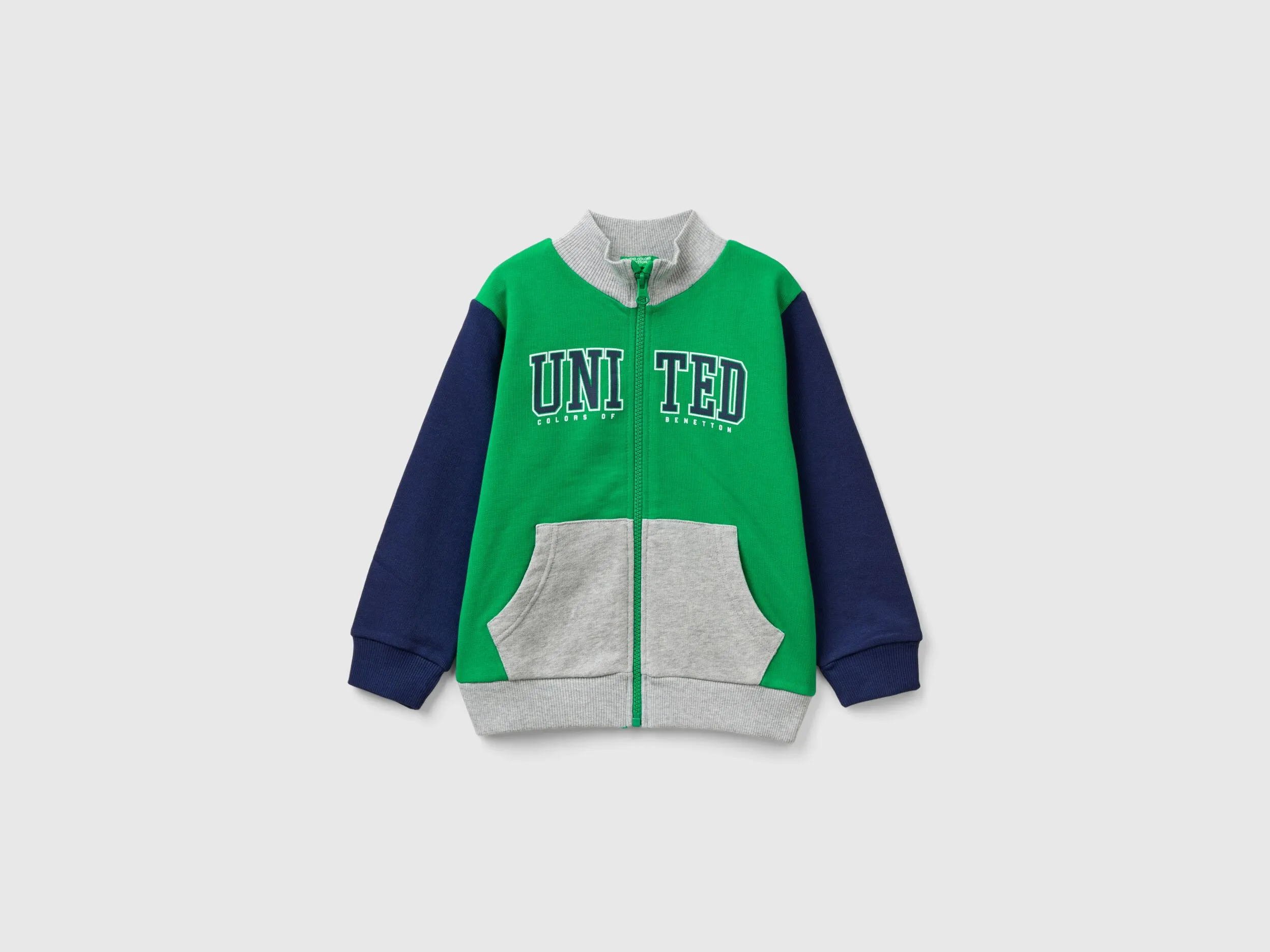 Sudadera de algodón orgánico con cremallera
