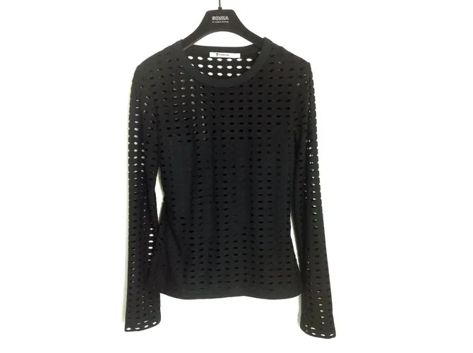 T By Alexander Wang Top negro cortado 