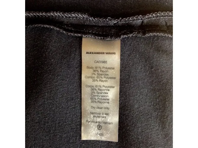 T By Alexander Wang Top negro cortado 