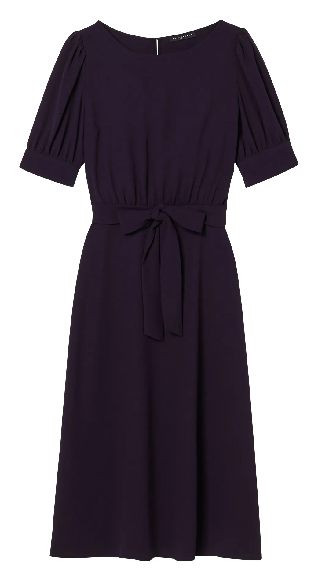 TARA JARMON RILLYTIS  VESTIDO MIDI CON CUELLO REDONDO EN AZUL