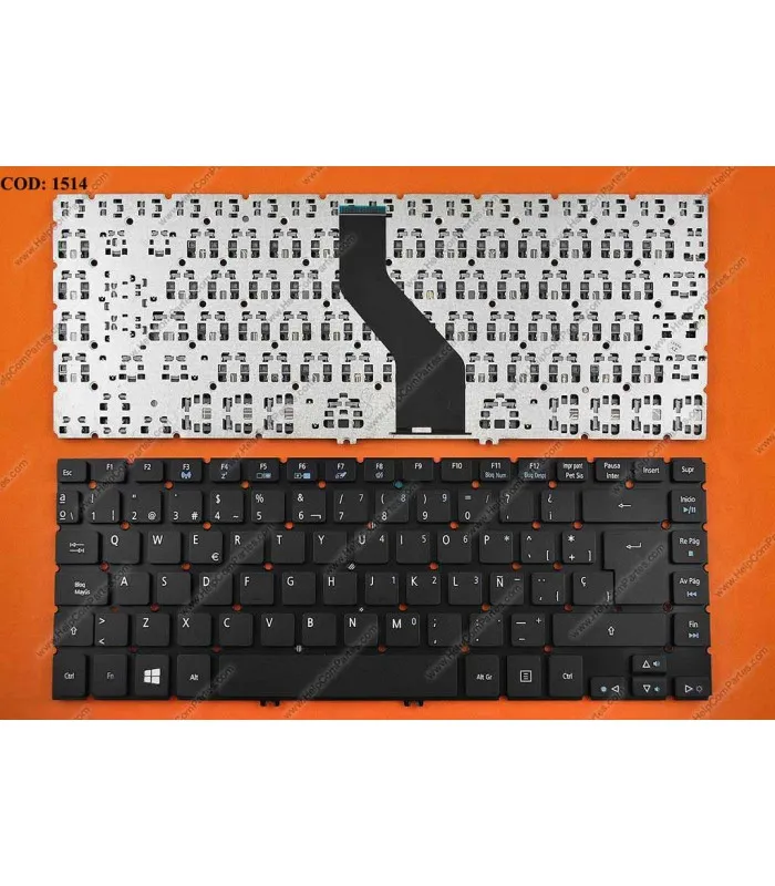 TECLADO ACER ASPIRE V5 473 V5 473G V5 473P V5 473PG NO MARCO WIN8 BK SP