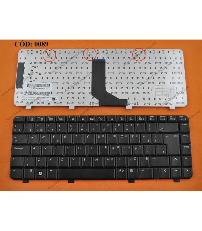TECLADO HP COMPAQ DV2000 DV2100 DV2300 DV2500 V3000 SERIES 417068001 BK SP OEM