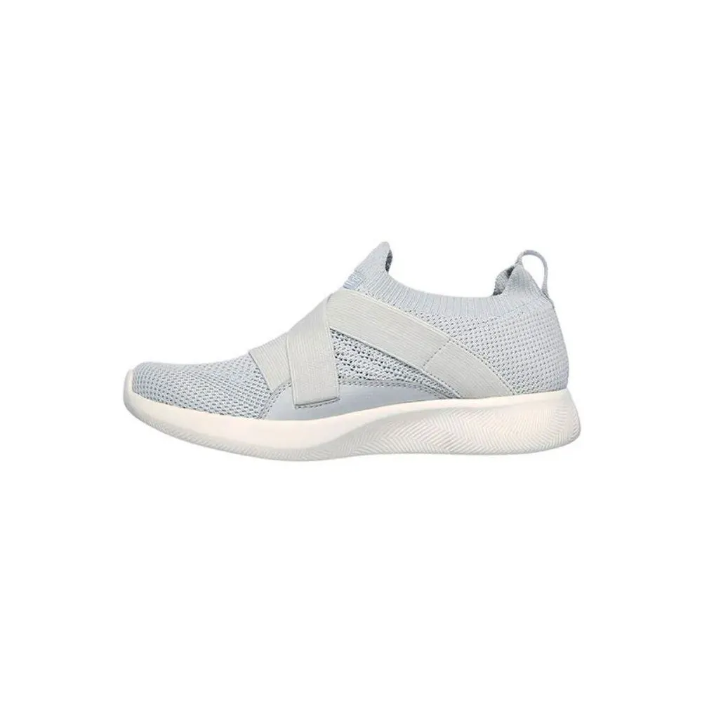TENIS MUJER SKECHERS BOBS SPORT  GRISBLANCO