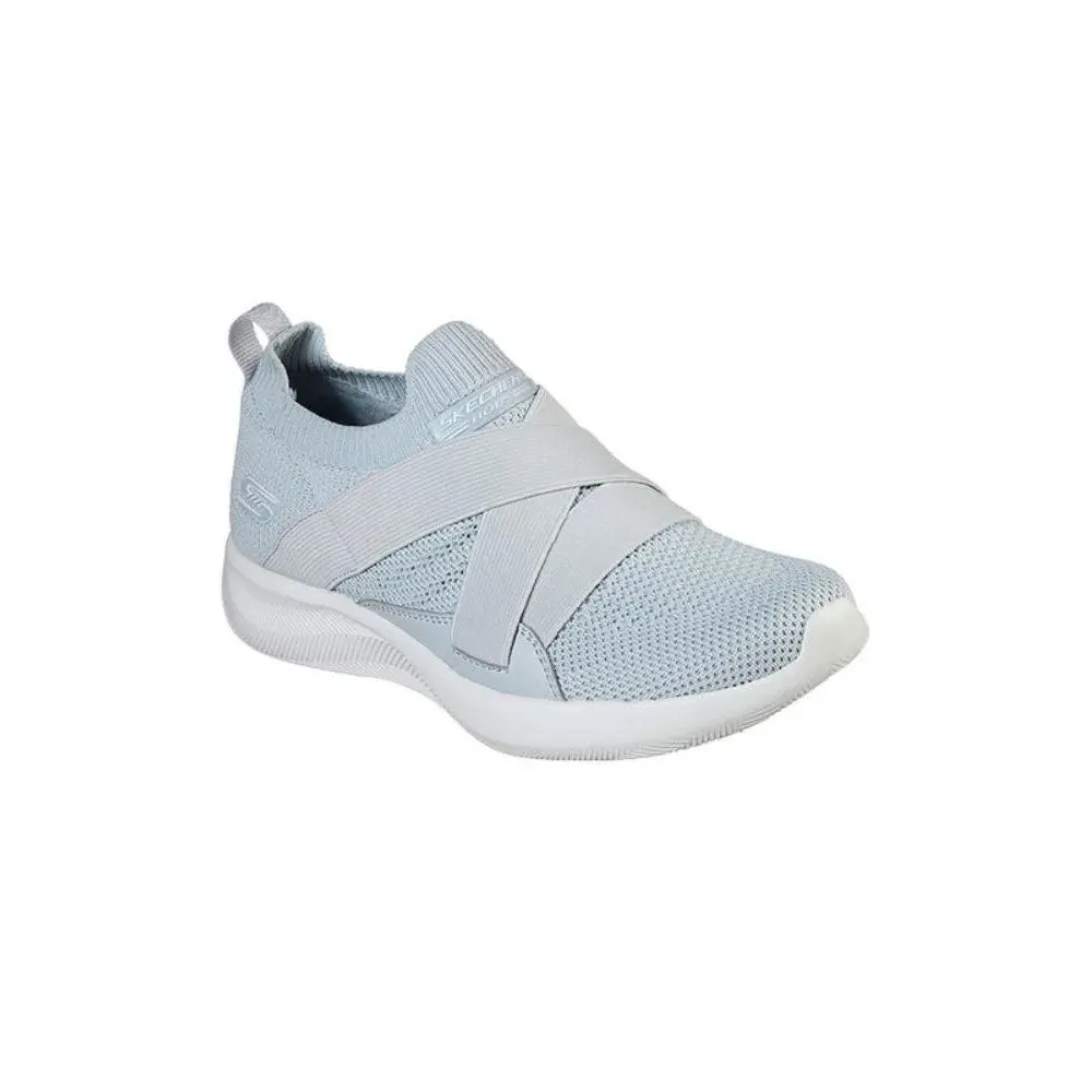 TENIS MUJER SKECHERS BOBS SPORT  GRISBLANCO