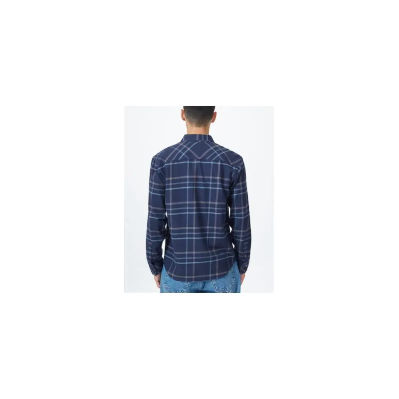 Tentree Benson Flannel Shirt ( Meteorite Black Spruce Plaid) hombre
