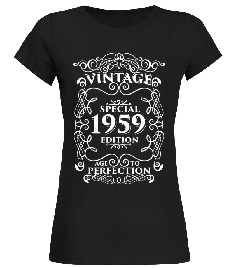 THE BIRTH OF LEGENDS 1959 FUNNY TSHIRT.FUNNY BIRTHDAY GIFT  LIMITED EDITION CAMISETA CUELLO REDONDO MUJER