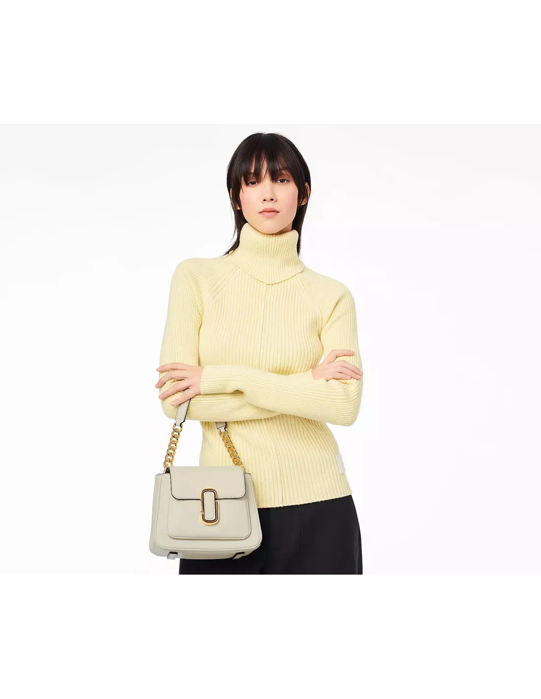 The J Marc Chain Mini Satchel Cloud White