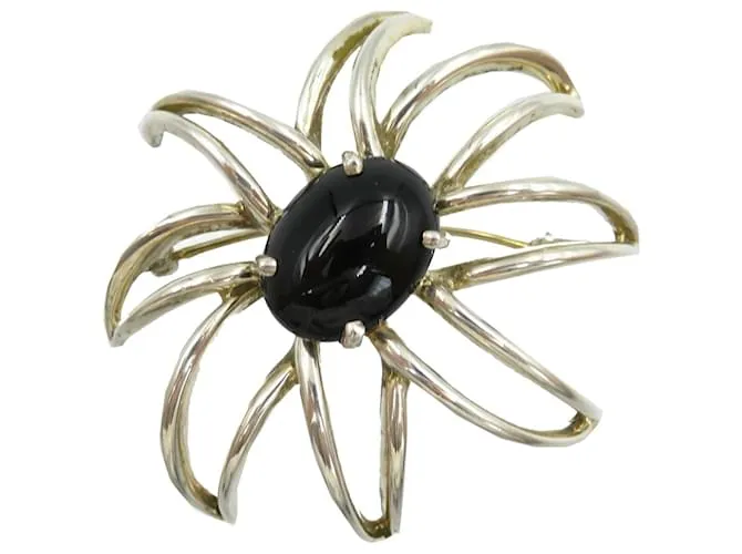 Tiffany & Co Broche de ónix plata 925 Tiffany Fireworks 