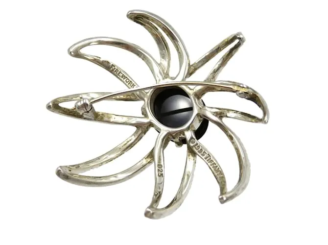 Tiffany & Co Broche de ónix plata 925 Tiffany Fireworks 