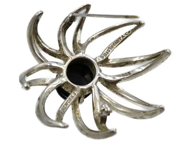 Tiffany & Co Broche de ónix plata 925 Tiffany Fireworks 