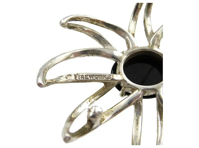 Tiffany & Co Broche de ónix plata 925 Tiffany Fireworks 