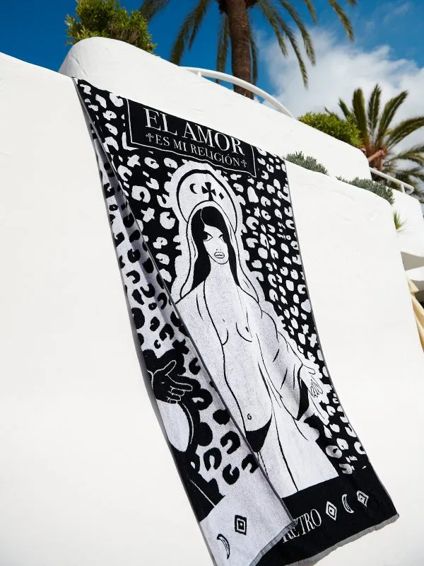 TOALLA ''RELIGIÓN'' NEGRA