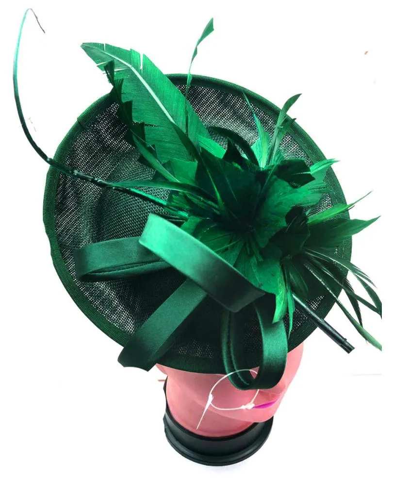 TOCADOS BODA VERDE BOTELLA CON ELEGANTE DISEÑO DE PLUMAS
