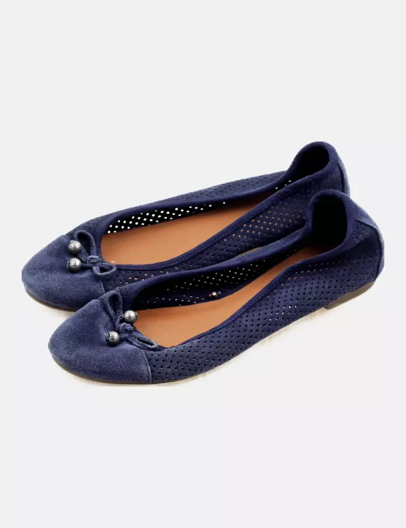 Tommy Hilfiger Bailarina azul troquelada