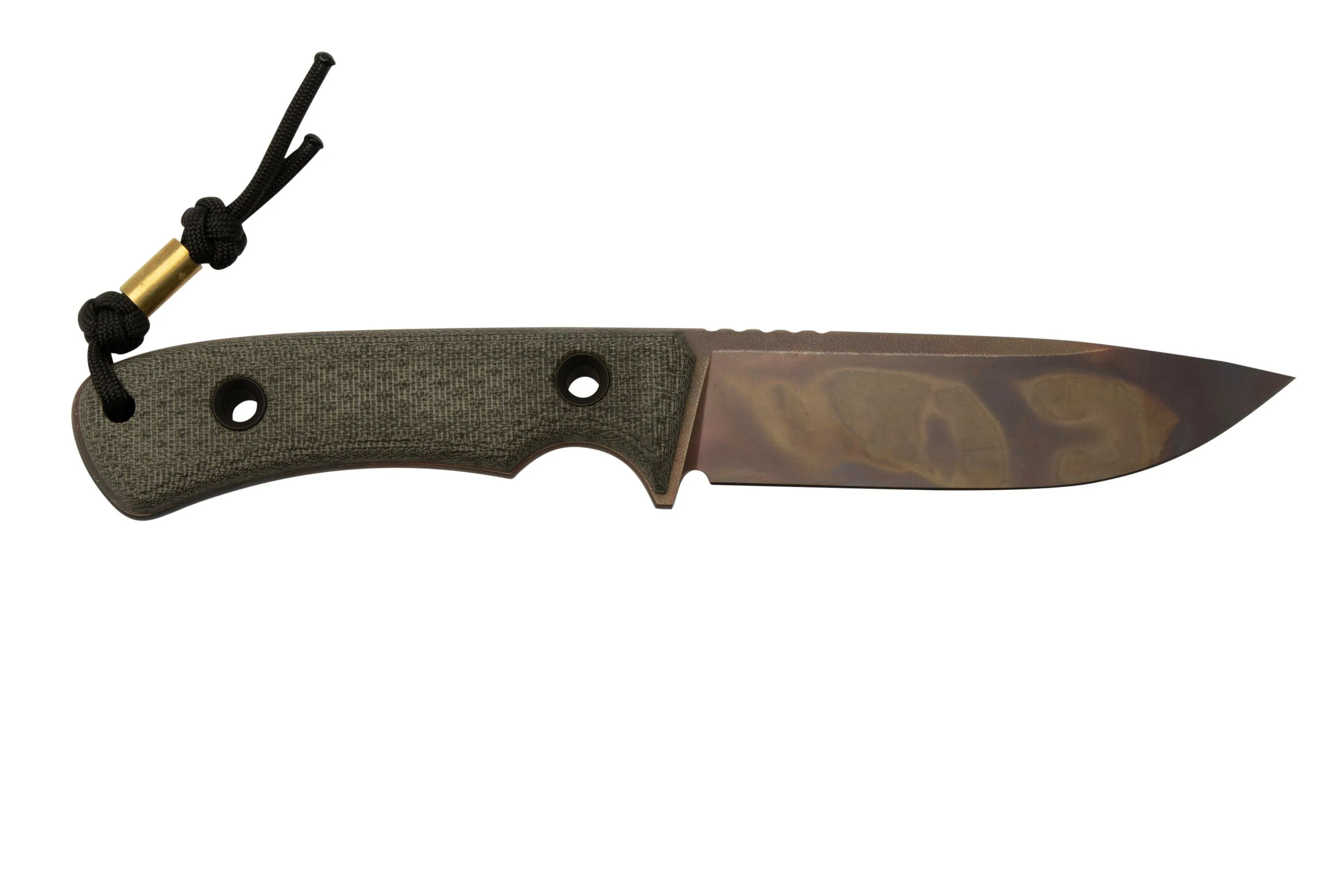 TRC Knives South Pole Apo Finish Green Canvas Micarta, cuchillo de supervivencia