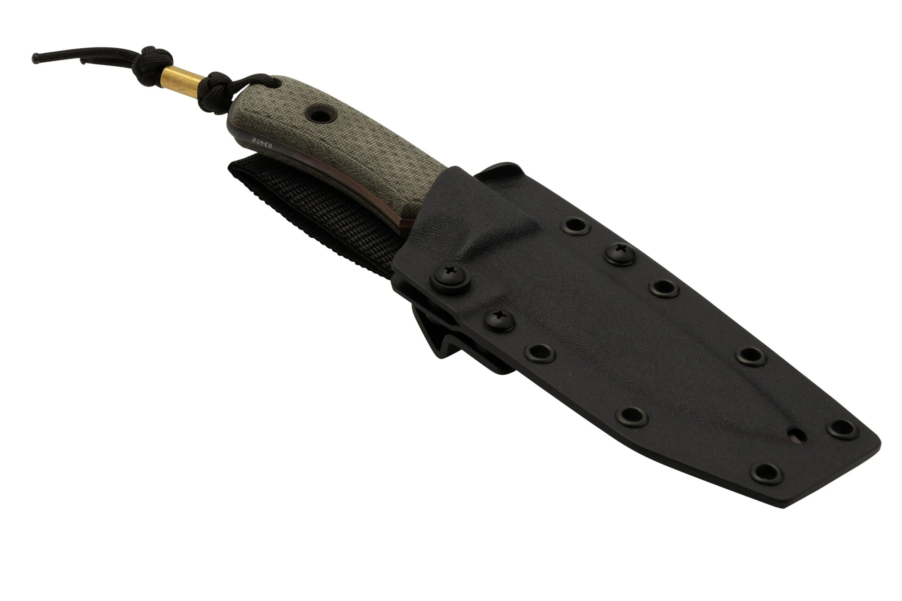 TRC Knives South Pole Apo Finish Green Canvas Micarta, cuchillo de supervivencia