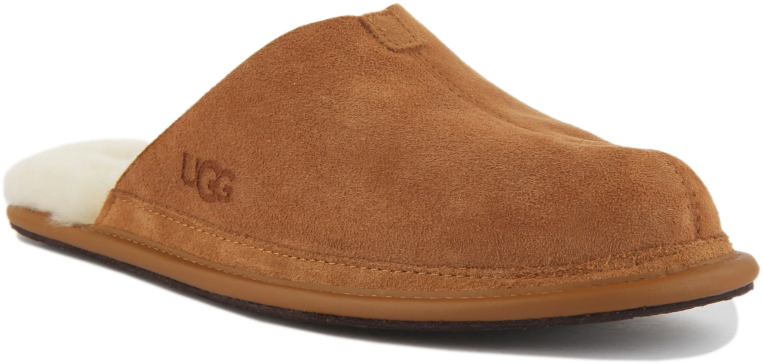 Ugg M Hyde Zapatillas de casa de piel de oveja twinface para hombre en castaña