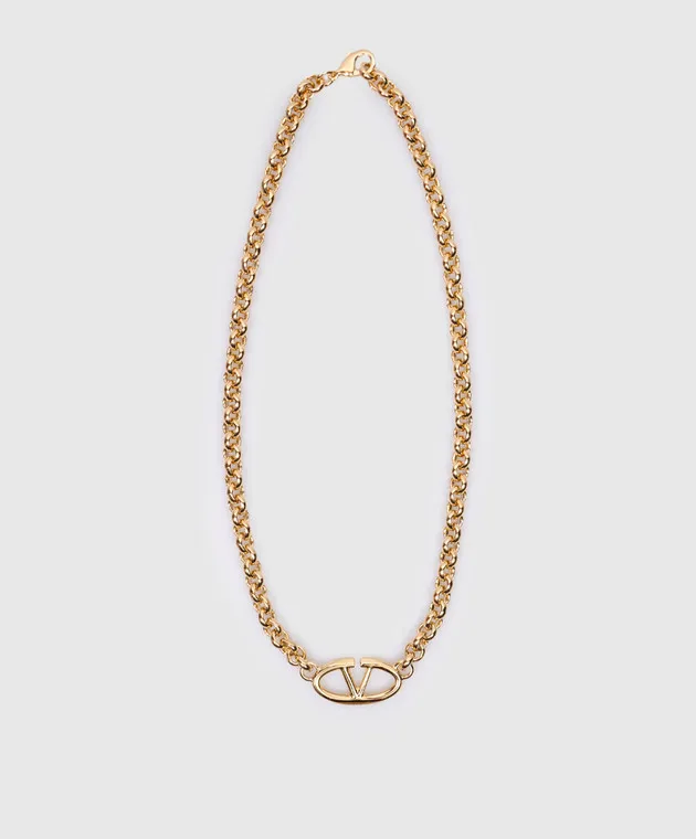 Valentino Vlogo The Bold Edition gold necklace with logo