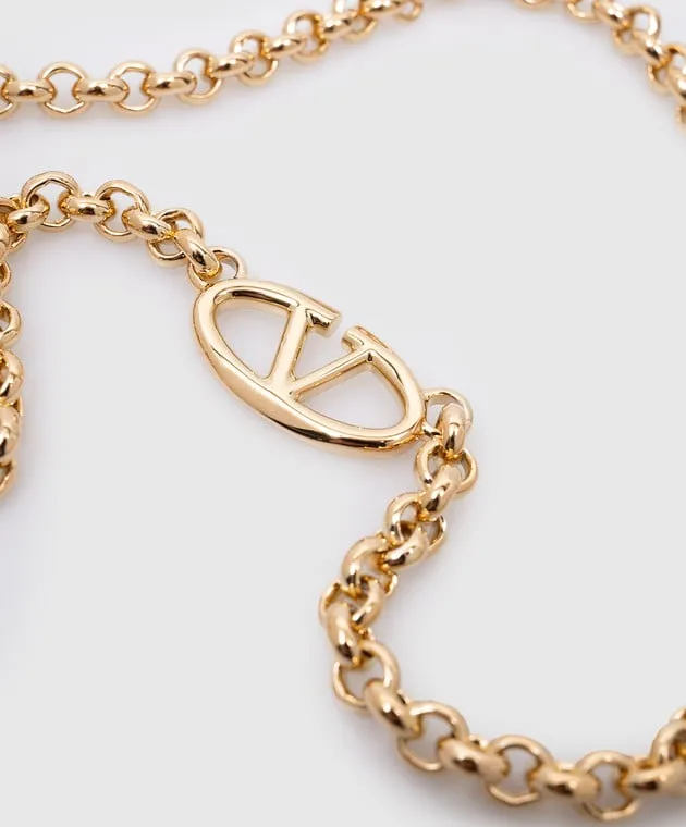 Valentino Vlogo The Bold Edition gold necklace with logo