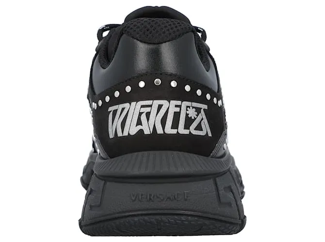 Versace Zapatillas Trigreca con tachuelas Negro 