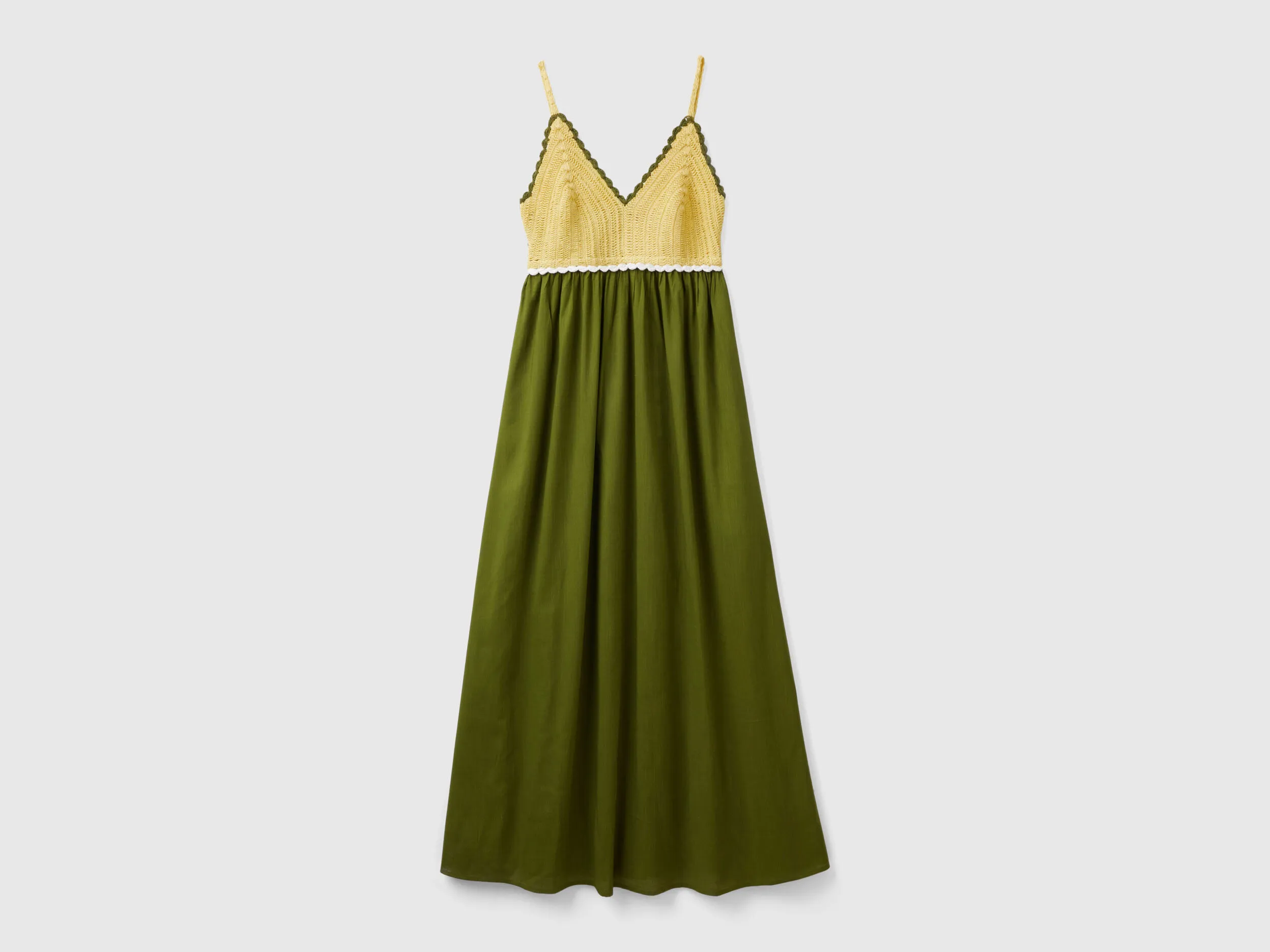 Vestido con top de ganchillo