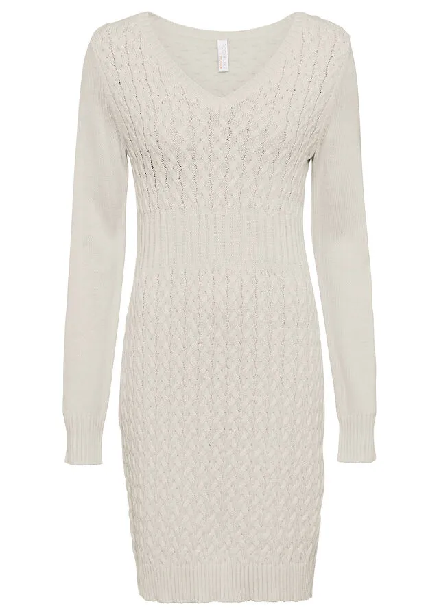 Vestido de punto Blanco lana