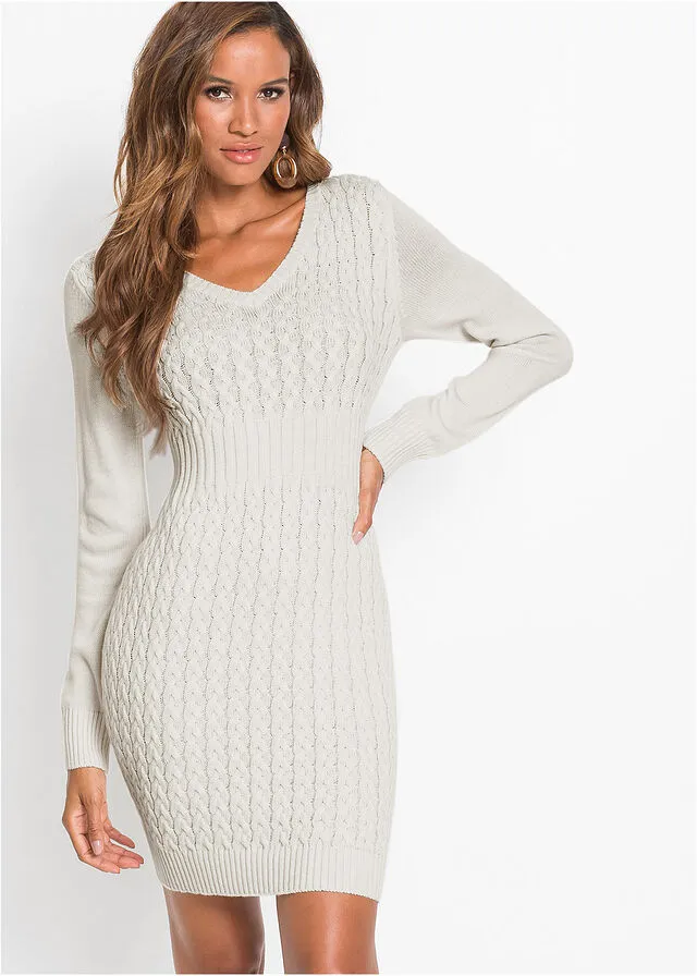 Vestido de punto Blanco lana
