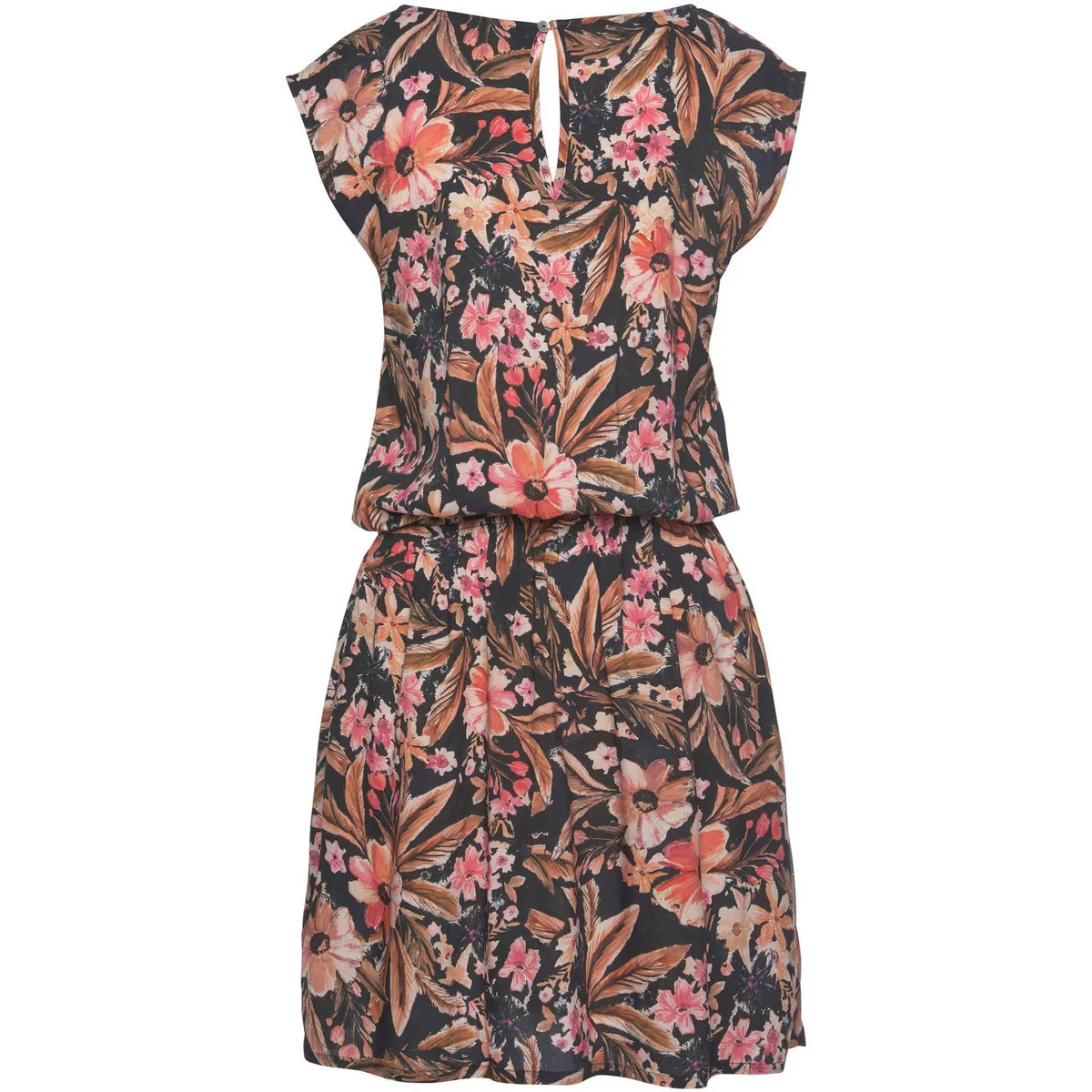 Vestido de verano manga corta Flower