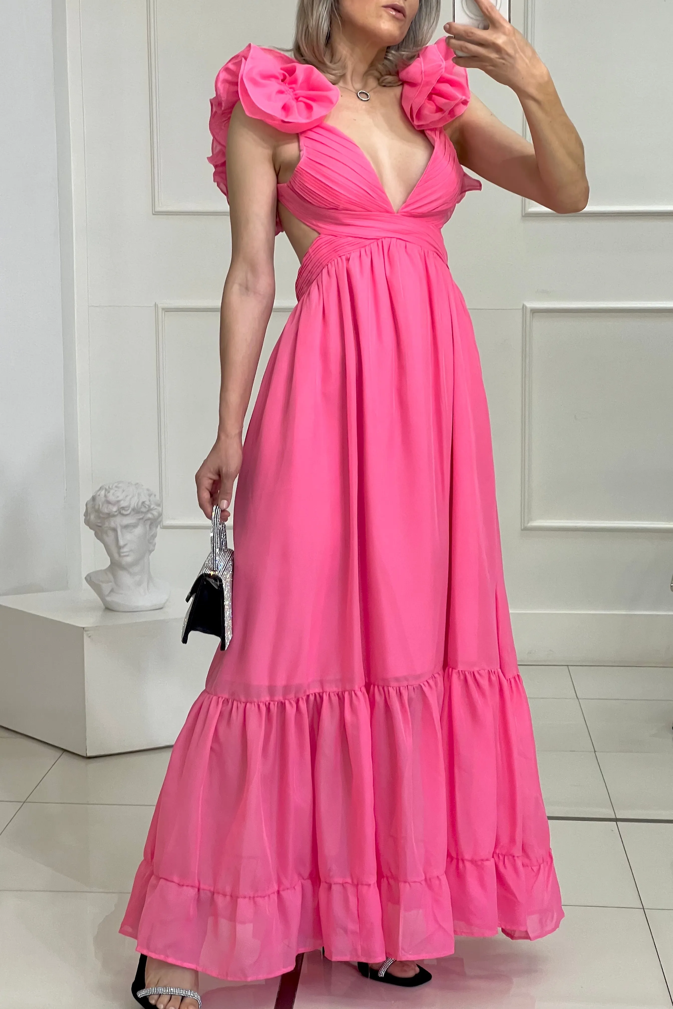 VESTIDO ESCAROLAS HOMBROS