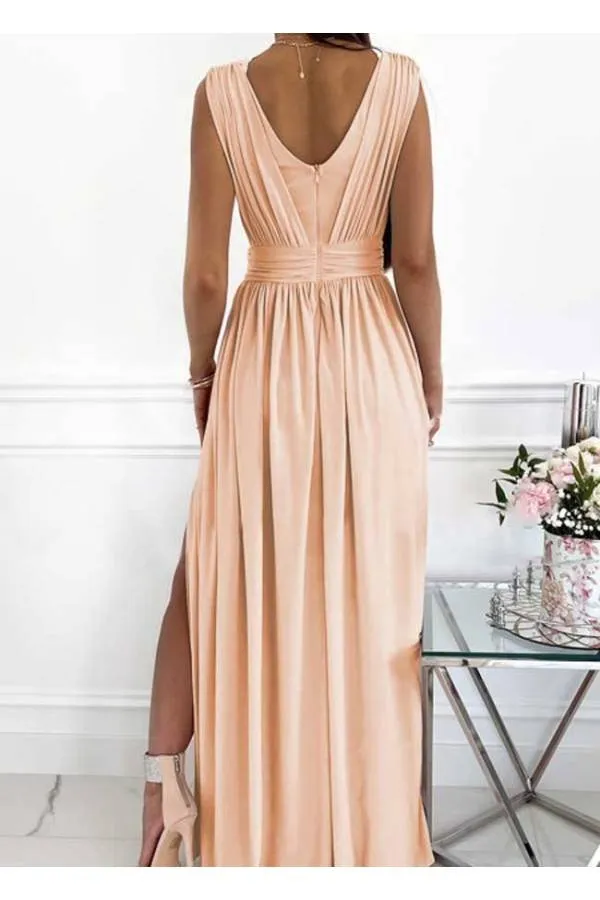 Vestido largo Lujo Melocotón de boda S