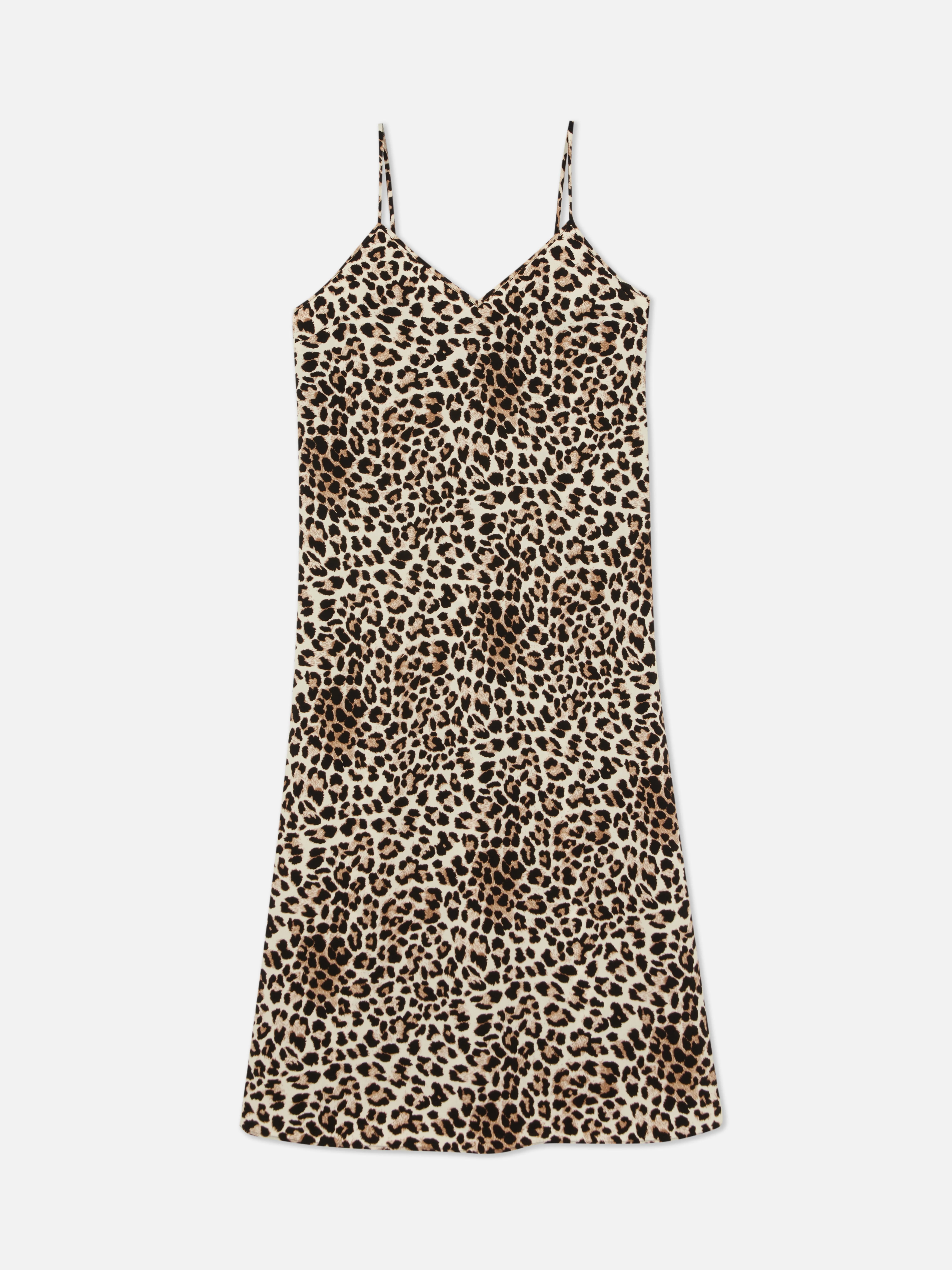 Vestido midi ceñido con estampado de leopardo