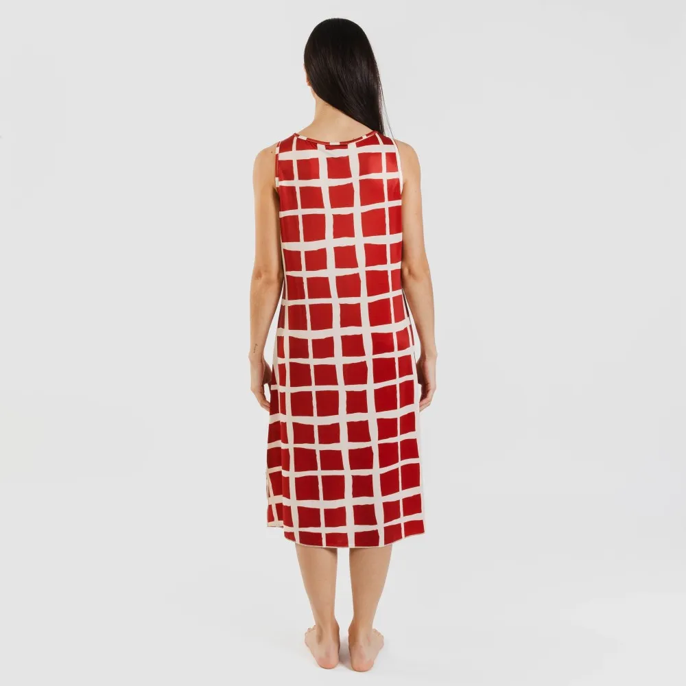 Vestido midi tirantes soft Naroa teja