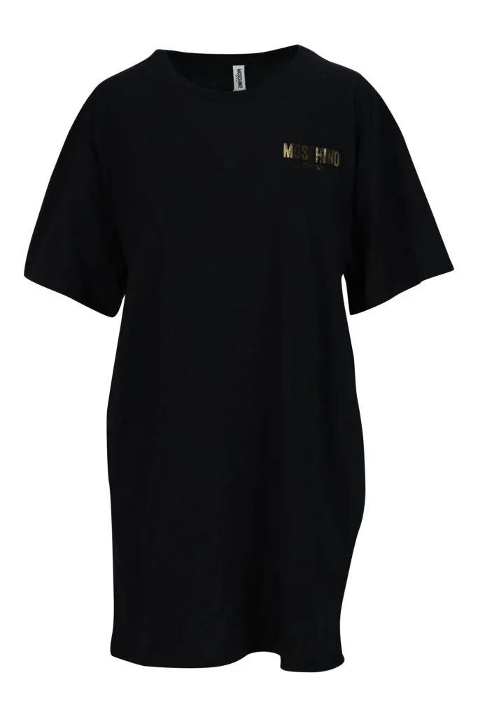 Vestido negro con logo 