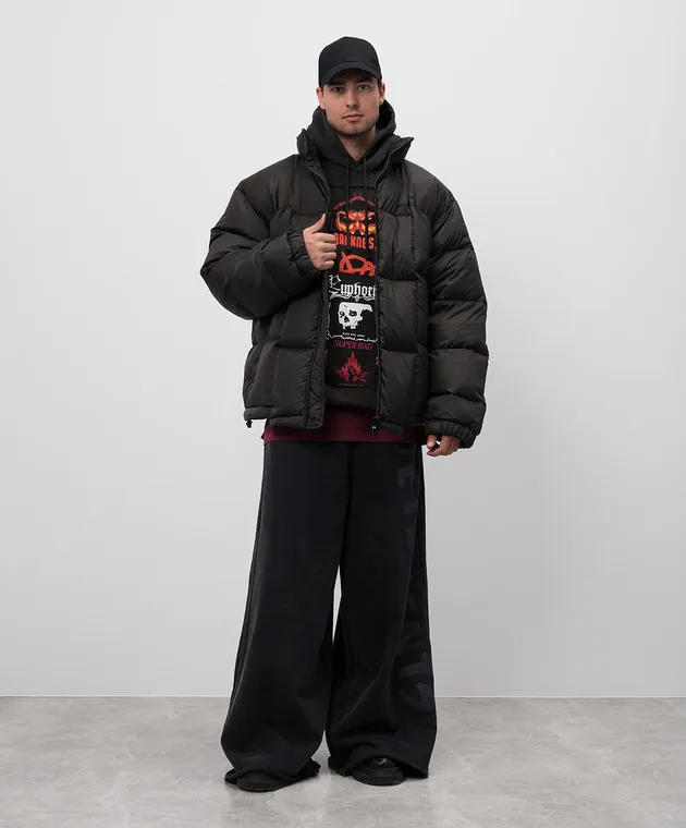 VETEMENTS CUTUP BLACK DOWN JACKET