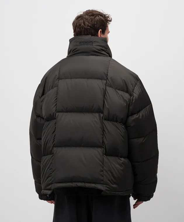 VETEMENTS CUTUP BLACK DOWN JACKET