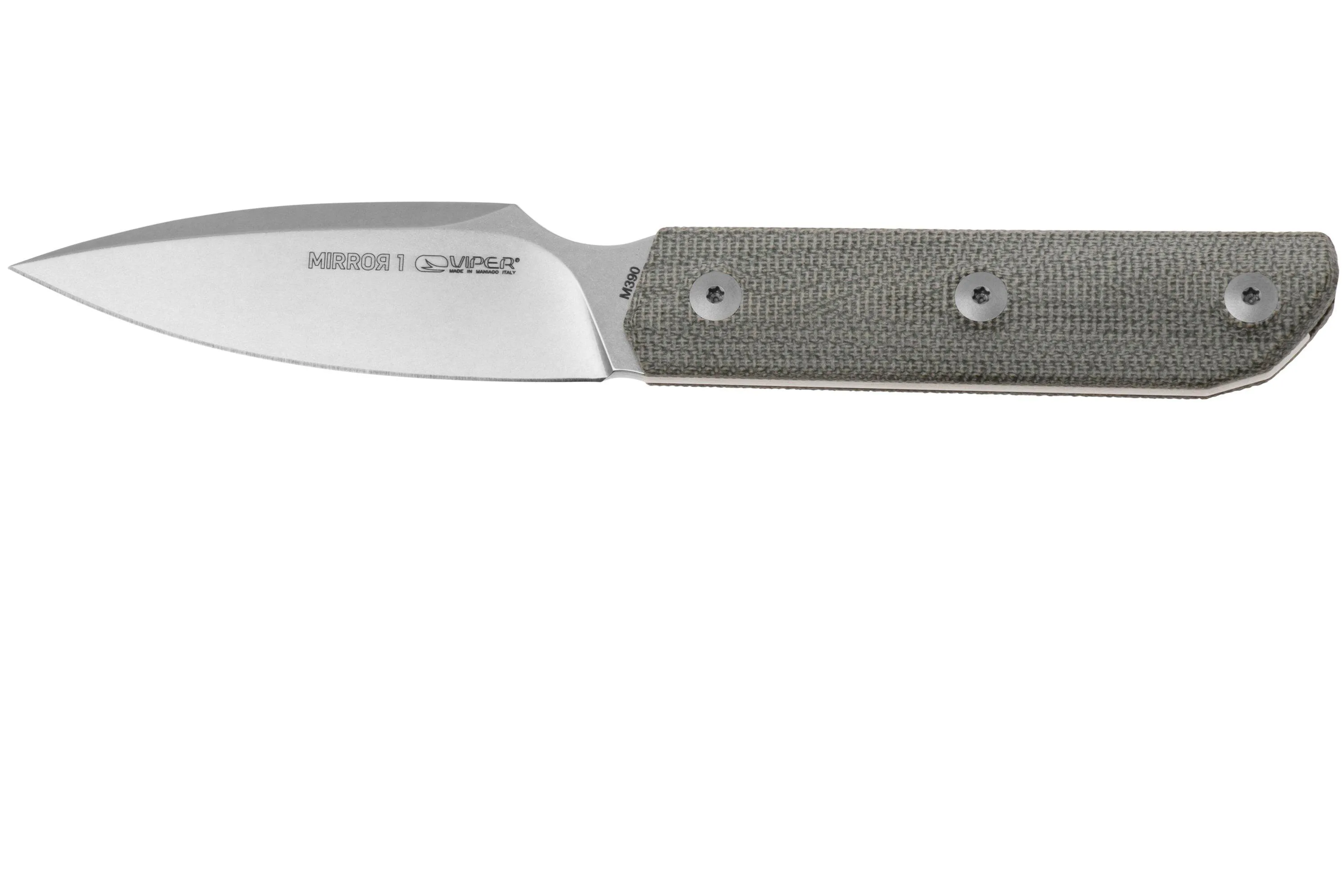 Viper Mirror 1 VT4060CG Böhler M390, Green Canvas Micarta, cuchillo fijo