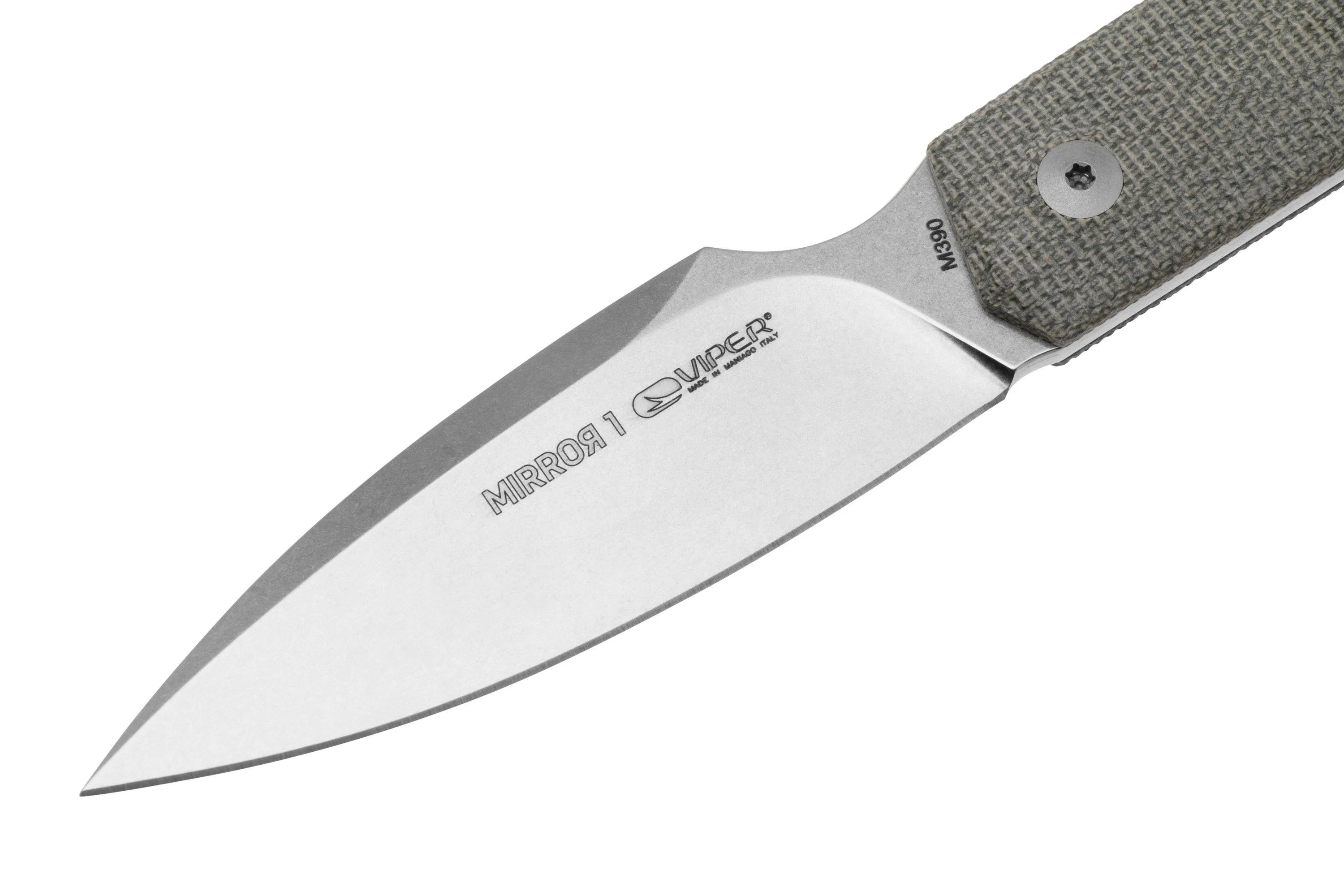 Viper Mirror 1 VT4060CG Böhler M390, Green Canvas Micarta, cuchillo fijo