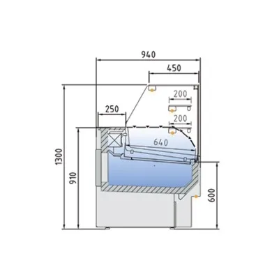 VITRINA EXPOSITORA REFRIGERADA CVELP930RR CORECO